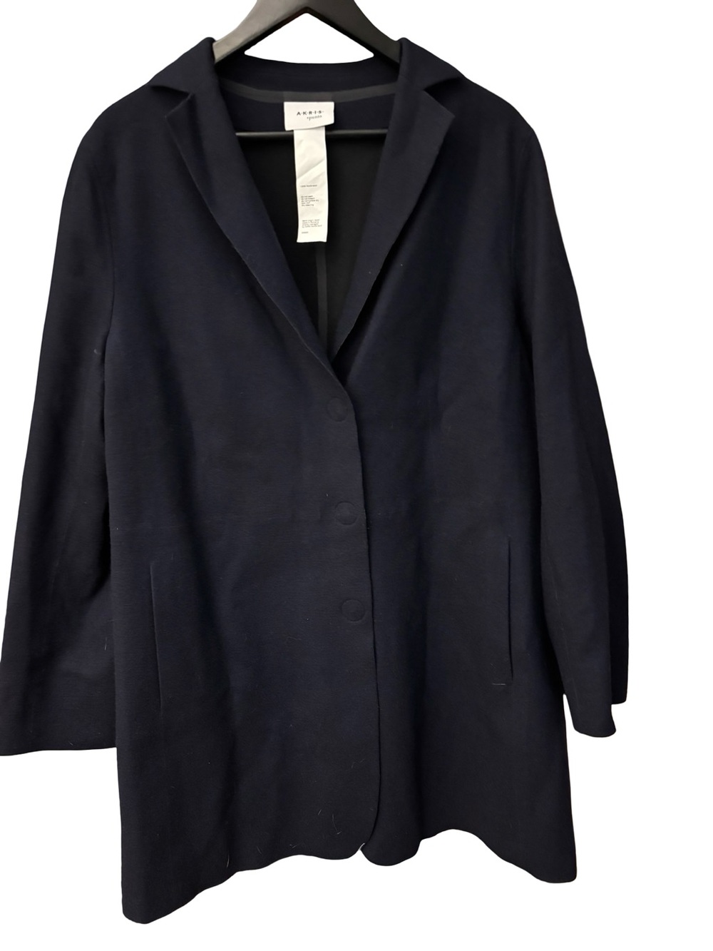 Akris Punto Navy Single-Breasted Blazer